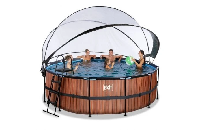 EXIT Zwembad ø427x122cm Met Overkapping En Zandfilter- En Warmtepomp 8 EXIT Zwembad ø427x122cm Met Overkapping En Zandfilter- En Warmtepomp - Afbeelding 6