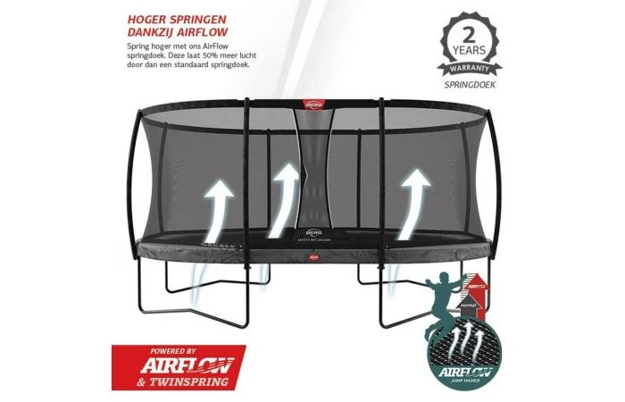 BERG Grand Champion InGround Trampoline Sports 520x345 Zwart 8 BERG Grand Champion InGround Trampoline Sports 520x345 Zwart - Afbeelding 6