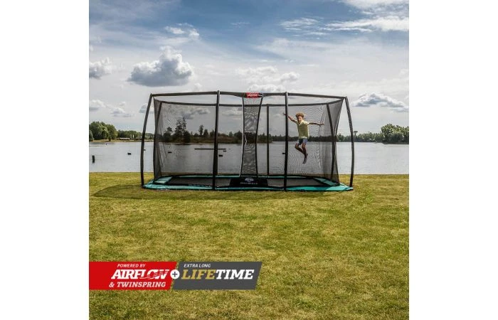 BERG Ultim Champion FlatGround 410x250 Grijs + Veiligheidsnet Deluxe Xl 6 BERG Ultim Champion FlatGround 410x250 Grijs + Veiligheidsnet Deluxe Xl - Afbeelding 4