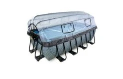 EXIT Zwembad 400x200x122cm Met Overkapping En Zandfilterpomp