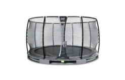 EXIT Elegant Premium Inground Trampoline Met Deluxe Veiligheidsnet 427 Grijs