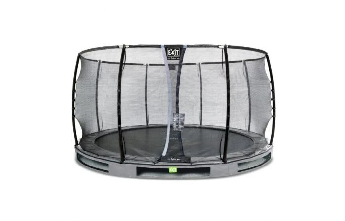 EXIT Elegant Premium Inground Trampoline Met Deluxe Veiligheidsnet 427 Grijs 3 EXIT Elegant Premium Inground Trampoline Met Deluxe Veiligheidsnet 427 Grijs