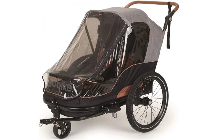 Bobike Fietskar Trailer 2-Kinderen Zwart/Grijs 2 In 1 3 Bobike Fietskar Trailer 2-Kinderen Zwart/Grijs 2 In 1