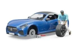 Bruder 3481 Roadster Met Chauffeur -Buitenspeelgoed Winkel auto blauw 3