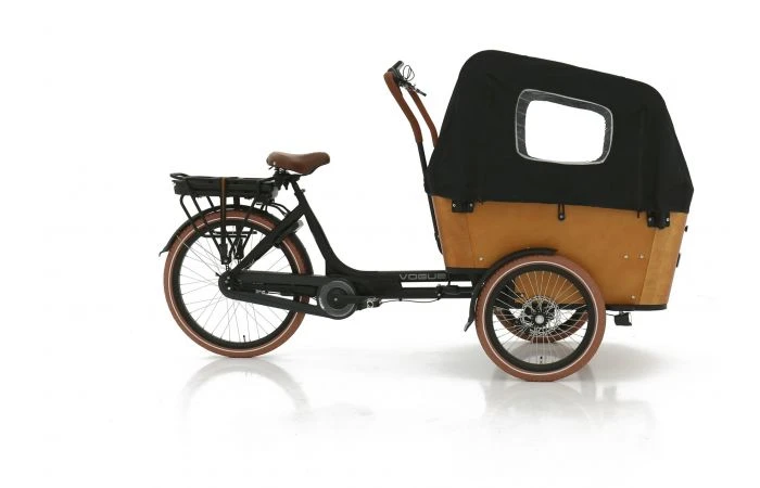 VOGUE Carry 3 Elektrische Bakfiets Zwart/Bruin 6 VOGUE Carry 3 Elektrische Bakfiets Zwart/Bruin - Afbeelding 4
