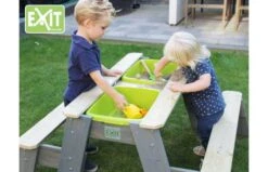 EXIT Aksent Zand-,Water- En Picknicktafel L (2 Bankjes) -Buitenspeelgoed Winkel b930b0a55aaa40bbfda38ea566fff06ecd04dc3bbaf5cceb39fd641aba74d66a