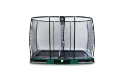 EXIT Elegant Premium Inground Trampoline Met Deluxe Veiligheidsnet 214x366 Groen
