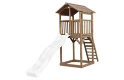 AXI Beach Tower Speeltoren Bruin -Buitenspeelgoed Winkel beach tower speeltoren bruin witte glijbaan 1