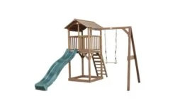 AXI Beach Tower Speeltoren Met Enkele Schommel Bruin 19 AXI Beach Tower Speeltoren Met Enkele Schommel Bruin -Buitenspeelgoed Winkel beach tower speeltoren met enkele schommel bruin groene glijbaan 1