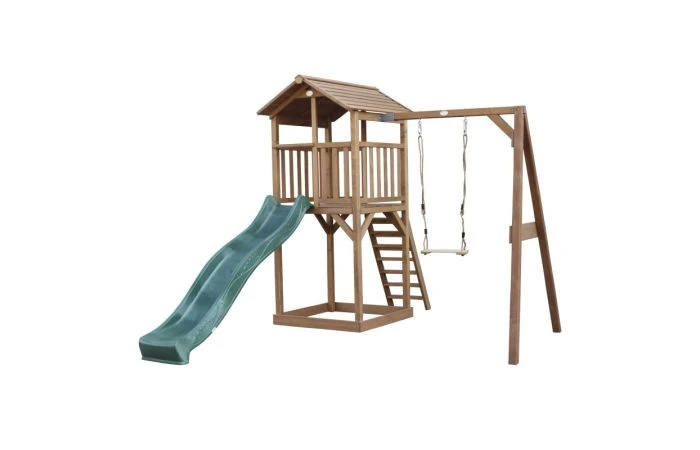 AXI Beach Tower Speeltoren Met Enkele Schommel Bruin 6 AXI Beach Tower Speeltoren Met Enkele Schommel Bruin - Afbeelding 4