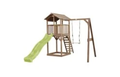 AXI Beach Tower Speeltoren Met Enkele Schommel Bruin 18 AXI Beach Tower Speeltoren Met Enkele Schommel Bruin -Buitenspeelgoed Winkel beach tower speeltoren met enkele schommel bruin limoen groene glijbaan 1