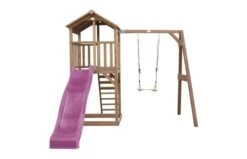 AXI Beach Tower Speeltoren Met Enkele Schommel Bruin 23 AXI Beach Tower Speeltoren Met Enkele Schommel Bruin -Buitenspeelgoed Winkel beach tower speeltoren met enkele schommel bruin paarse glijbaan 2