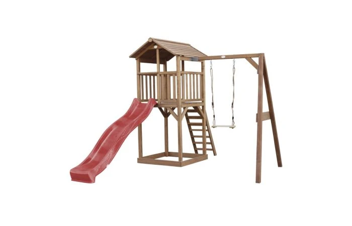 AXI Beach Tower Speeltoren Met Enkele Schommel Bruin 4 AXI Beach Tower Speeltoren Met Enkele Schommel Bruin - Afbeelding 2