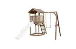 AXI Beach Tower Speeltoren Met Enkele Schommel Bruin 21 AXI Beach Tower Speeltoren Met Enkele Schommel Bruin -Buitenspeelgoed Winkel beach tower speeltoren met enkele schommel bruin witte glijbaan 1