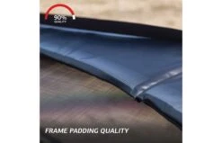 BERG Elite FlatGround Trampoline Sports 380 Grijs -Buitenspeelgoed Winkel berg trampoline elite flatground 330 cm grijs met airflow pro springmat 1 1