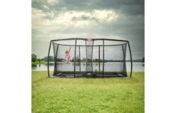 BERG Ultim Champion FlatGround 500 Grijs + Veiligheidsnet Deluxe XL -Buitenspeelgoed Winkel berg ultim champion flatground snd xl 1500x1500 m1