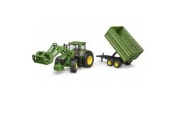 Bruder 3155 John Deere 7R 350 Tractor Met Voorlader En Kiepaanhanger -Buitenspeelgoed Winkel bf3155bruder