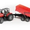 Bruder 2045 Massey Ferguson 7480 Met Trailer -Buitenspeelgoed Winkel boom