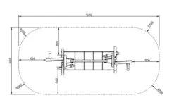 White Rhino Brug Freestanding -Buitenspeelgoed Winkel brug freestanding white rhino avonturenparcours benodigde ruimte 1 1