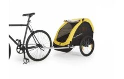 Fietskar Burley Bee Double -Buitenspeelgoed Winkel burley bee kinder fietskar 2 kinderen geel zwart 677147 4 l