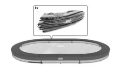 BERG Beschermrand Elite InGround 520x345 Grijs