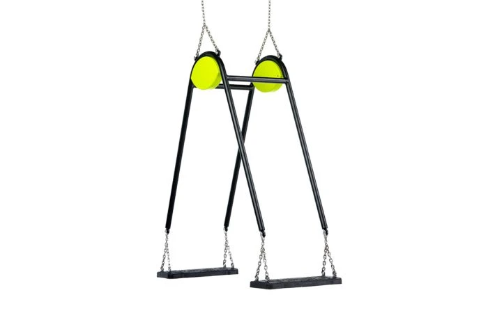 KBT Familieschommel Chaxi - Frame Met Rubber Babyschommel En Curve Schommelzitjes 4 KBT Familieschommel Chaxi - Frame Met Rubber Babyschommel En Curve Schommelzitjes - Afbeelding 2