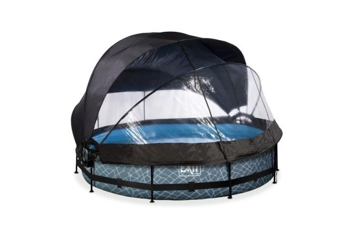EXIT Zwembad ø360x76cm Met Overkapping, Schaduwdoek En Filterpomp 3 EXIT Zwembad ø360x76cm Met Overkapping, Schaduwdoek En Filterpomp