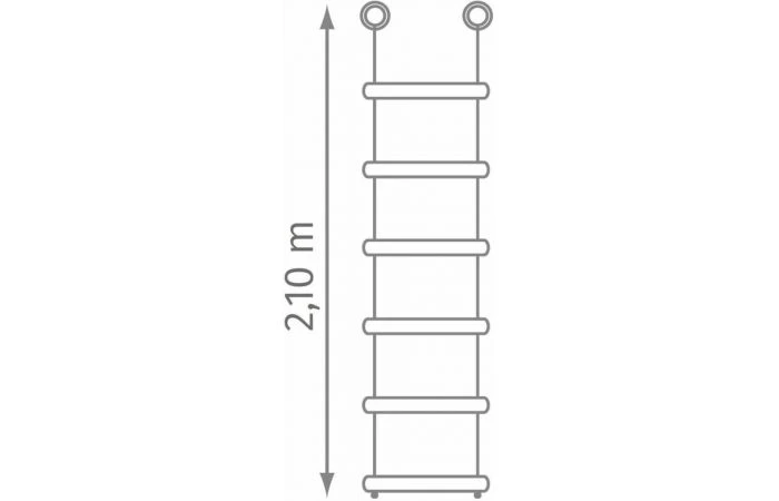 KBT Houten Sporten Touwladder 6 Sporten - PH 4 KBT Houten Sporten Touwladder 6 Sporten - PH - Afbeelding 2