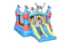 Happy Hop Springkussen Met Dubbele Glijbaan -Buitenspeelgoed Winkel double1