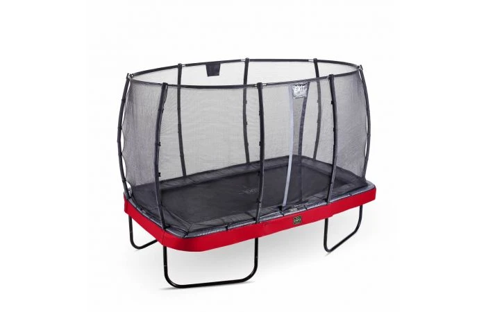 EXIT Elegant Premium Trampoline Met Deluxe Veiligheidsnet 214x366 Rood 4 EXIT Elegant Premium Trampoline Met Deluxe Veiligheidsnet 214x366 Rood - Afbeelding 2