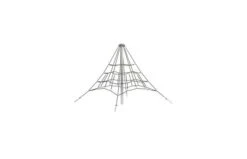 KBT Piramidenet Gewapend Touw - 2.0m - Zwart/Galv/Zwart