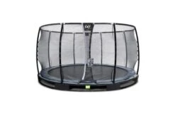 EXIT Elegant Premium Inground Trampoline Met Deluxe Veiligheidsnet 427 Zwart