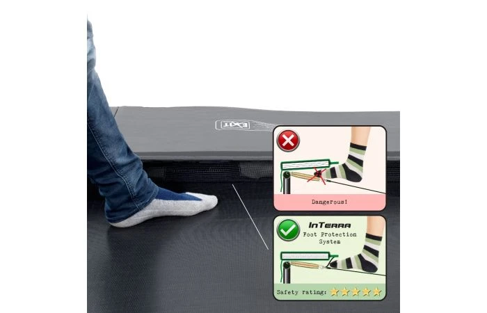 EXIT InTerra GroundLevel 427cm Trampoline Grijs 6 EXIT InTerra GroundLevel 427cm Trampoline Grijs - Afbeelding 4