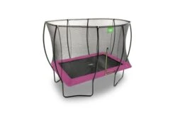 EXIT Silhouette Trampoline Met Veiligheidsnet 214x305 Roze -Buitenspeelgoed Winkel exit silhouette trampoline 214x305cm roze 2