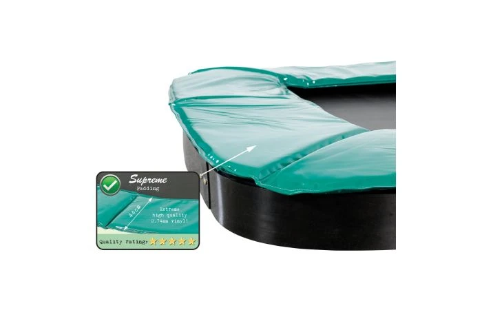 EXIT Supreme Groundlevel Trampoline 214x366cm Groen 4 EXIT Supreme Groundlevel Trampoline 214x366cm Groen - Afbeelding 2