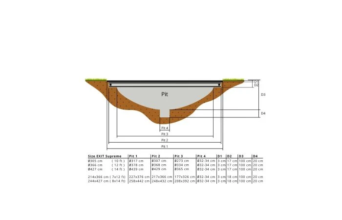 EXIT Supreme Groundlevel Trampoline 366cm Zwart 10 EXIT Supreme Groundlevel Trampoline 366cm Zwart - Afbeelding 8