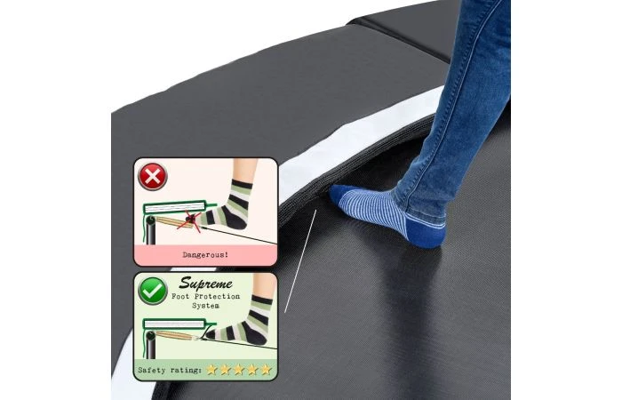 EXIT Supreme Groundlevel Trampoline 366cm Zwart 8 EXIT Supreme Groundlevel Trampoline 366cm Zwart - Afbeelding 6