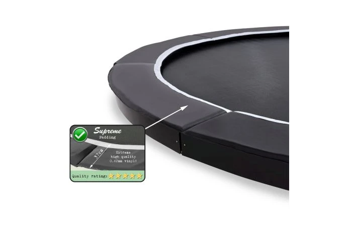 EXIT Supreme Groundlevel Trampoline 366cm Zwart 5 EXIT Supreme Groundlevel Trampoline 366cm Zwart - Afbeelding 3