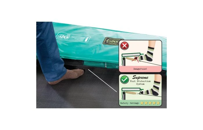 EXIT Supreme Groundlevel Trampoline 427cm Groen 6 EXIT Supreme Groundlevel Trampoline 427cm Groen - Afbeelding 4