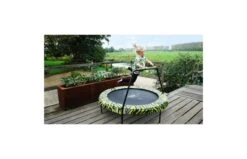 EXIT Tiggy Junior Met Beugel 140 Zwart-Groen 17 EXIT Tiggy Junior Met Beugel 140 Zwart-Groen -Buitenspeelgoed Winkel exit tiggy junior trampoline met beugel o140cm zwart groen 5