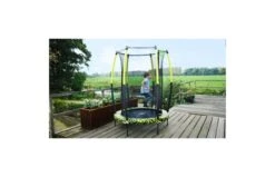 EXIT Tiggy Junior 140 Zwart-Groen 23 EXIT Tiggy Junior 140 Zwart-Groen -Buitenspeelgoed Winkel exit tiggy junior trampoline met veiligheidsnet o140cm zwart groen 6