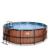 EXIT Zwembad ø427x122cm Met Zandfilterpomp -Buitenspeelgoed Winkel exit wood zwembad o427x122cm met zandfilterpomp bruin 1