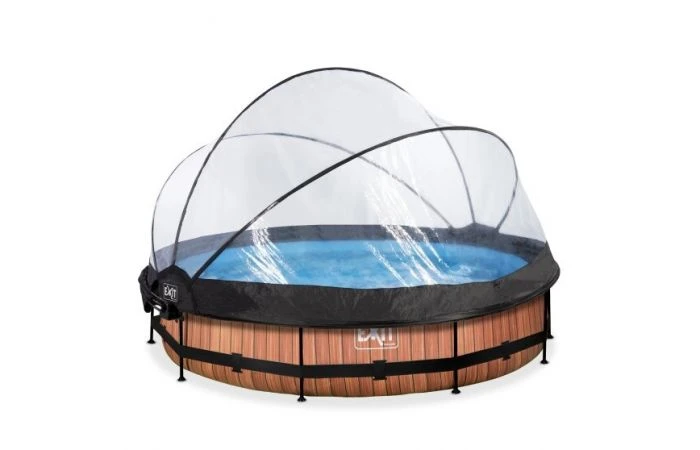 EXIT Zwembad ø360x76cm Met Overkapping, Schaduwdoek En Filterpomp 6 EXIT Zwembad ø360x76cm Met Overkapping, Schaduwdoek En Filterpomp - Afbeelding 4