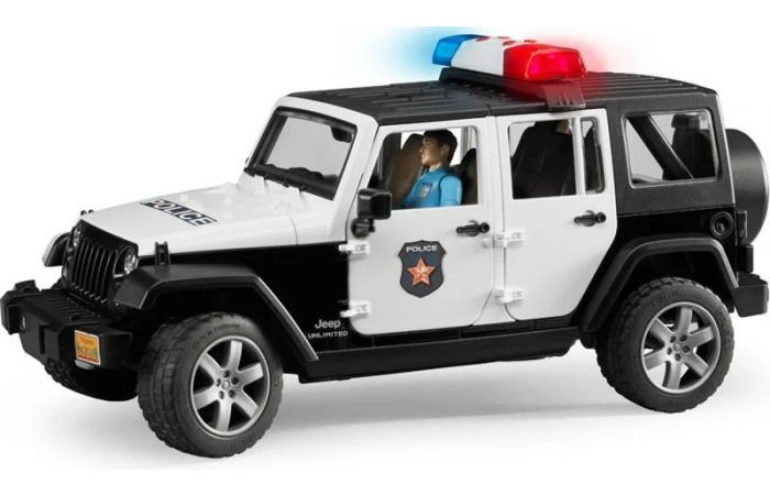 Bruder 2526 Jeep Wrangler Unlimited Rubicon Politieauto Met Politieman 4 Bruder 2526 Jeep Wrangler Unlimited Rubicon Politieauto Met Politieman - Afbeelding 2