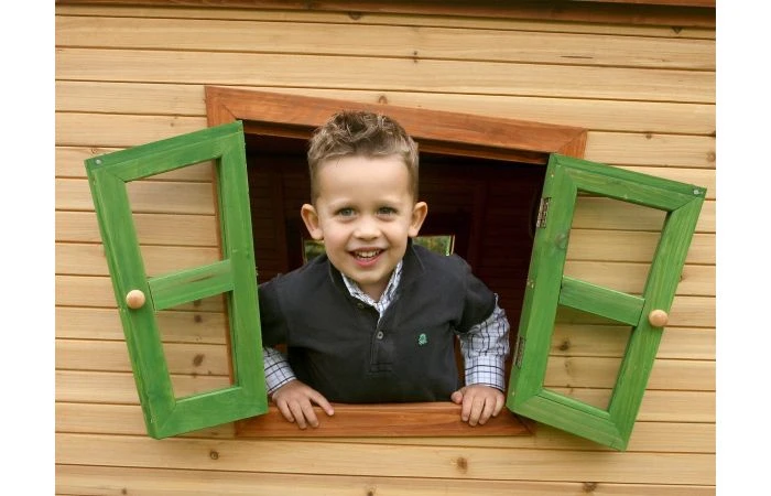 Axi Jesse Speelhuis Bruin/groen 4 Axi Jesse Speelhuis Bruin/groen - Afbeelding 3