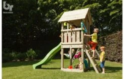 Blue Rabbit Speeltoren Kiosk 150 Cm Hout Pakket -Buitenspeelgoed Winkel kiosk blue rabbit playtower wood swing slide 2 0