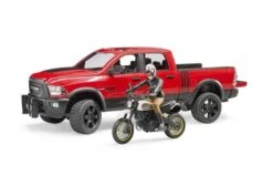 Bruder 2502 RAM 25 Power Wagon, Scrambler Ducati Desert Sled En Bestuurder 11 Bruder 2502 RAM 25 Power Wagon, Scrambler Ducati Desert Sled En Bestuurder -Buitenspeelgoed Winkel rood 2 1