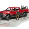Bruder 2502 RAM 25 Power Wagon, Scrambler Ducati Desert Sled En Bestuurder -Buitenspeelgoed Winkel rood 5
