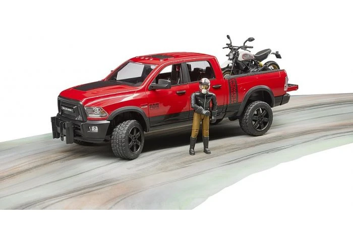 Bruder 2502 RAM 25 Power Wagon, Scrambler Ducati Desert Sled En Bestuurder 3 Bruder 2502 RAM 25 Power Wagon, Scrambler Ducati Desert Sled En Bestuurder