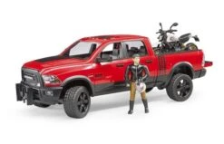 Bruder 2502 RAM 25 Power Wagon, Scrambler Ducati Desert Sled En Bestuurder 14 Bruder 2502 RAM 25 Power Wagon, Scrambler Ducati Desert Sled En Bestuurder -Buitenspeelgoed Winkel rood 6